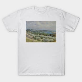 The Terrace at Saint-Germain, Spring by Alfred Sisley T-Shirt